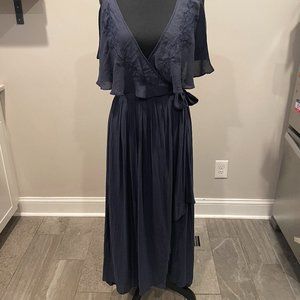 Free People Navy wrap dress